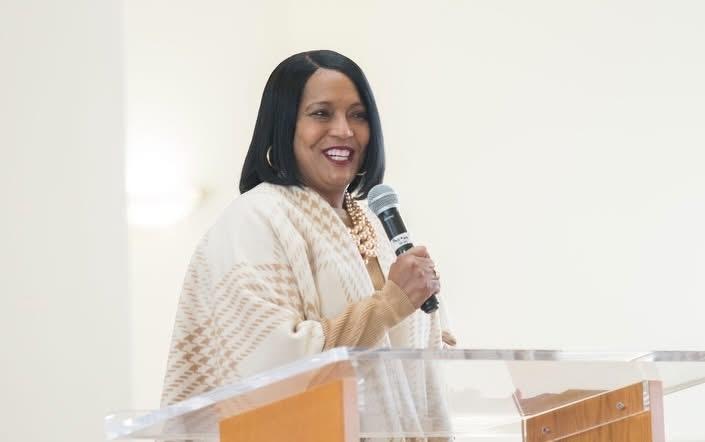 Congresswoman Hayes speaks at the New Hope Baptist Church Black History Month Celebration
