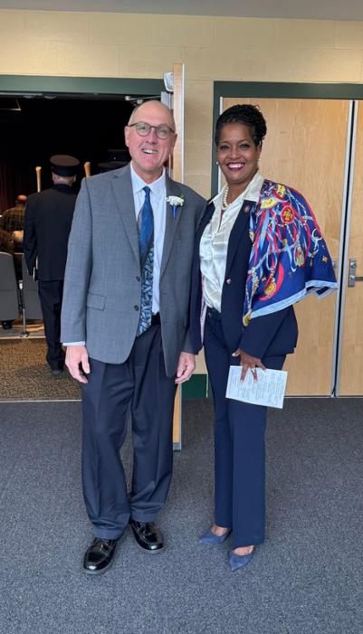 Congresswoman Hayes attends the Plymouth Inauguration Day Ceremony