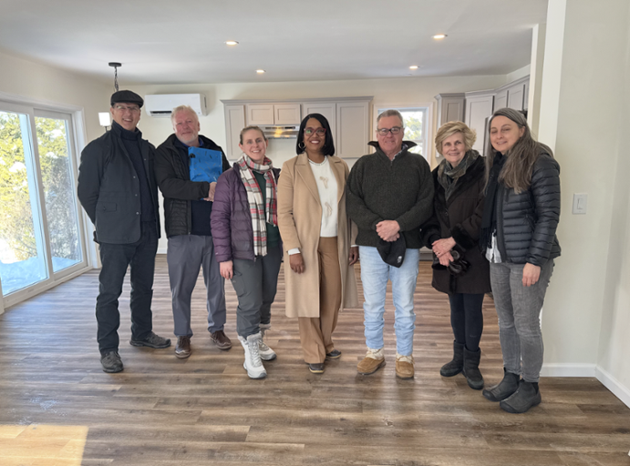 Congresswoman Hayes attends an update on an affordable housing project she secured funding for