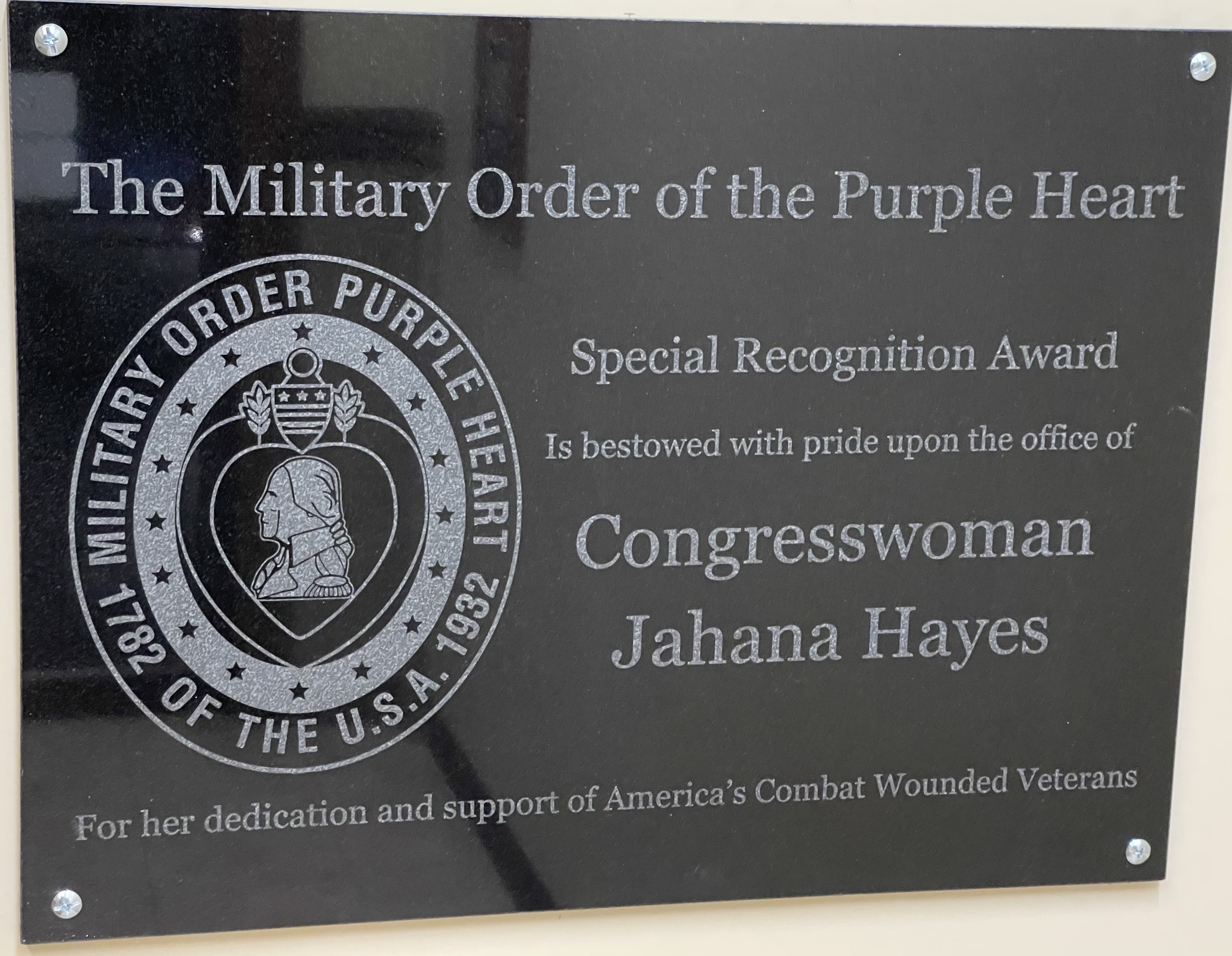 purple heart plaque